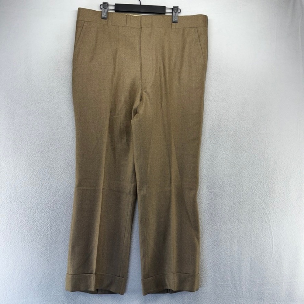 Vintage Corbin Van Boven Pants mens 36 Brown Talon Wool Prime Flannel 70s Knit